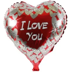 SET 4 PEZZI PALLONCINI CUORI I LOVE YOU GONFIABILI ADDOBBI SAN VALENTINO FESTA