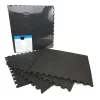 SET 4 PEZZI PIASTRELLA EVA COLORE NERO 60 X 60 CM TAPPETO PUZZLE MULTIUSO 194701