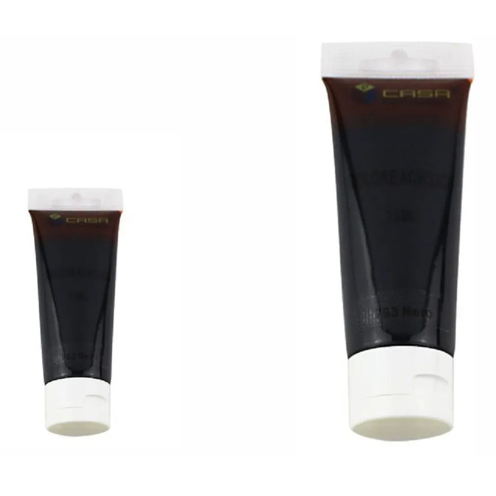 SET 6 PEZZI PITTURA ACRILICA VERNICE CONFEZIONE COLORE NERO TUBO 75 ML 07486