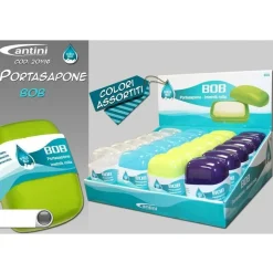 SET 24 PEZZI PORTASAPONE BOB CONTENITORE PLASTICA SAPONE COLORATO