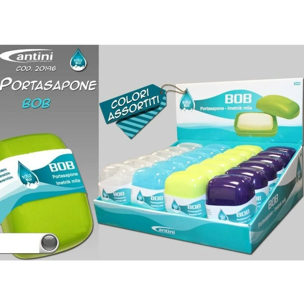 SET 24 PEZZI PORTASAPONE BOB CONTENITORE PLASTICA SAPONE COLORATO