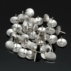 SET 120 PEZZI PUNESSE PUNTINE DA DISEGNO SCUOLA UFFICIO SILVER