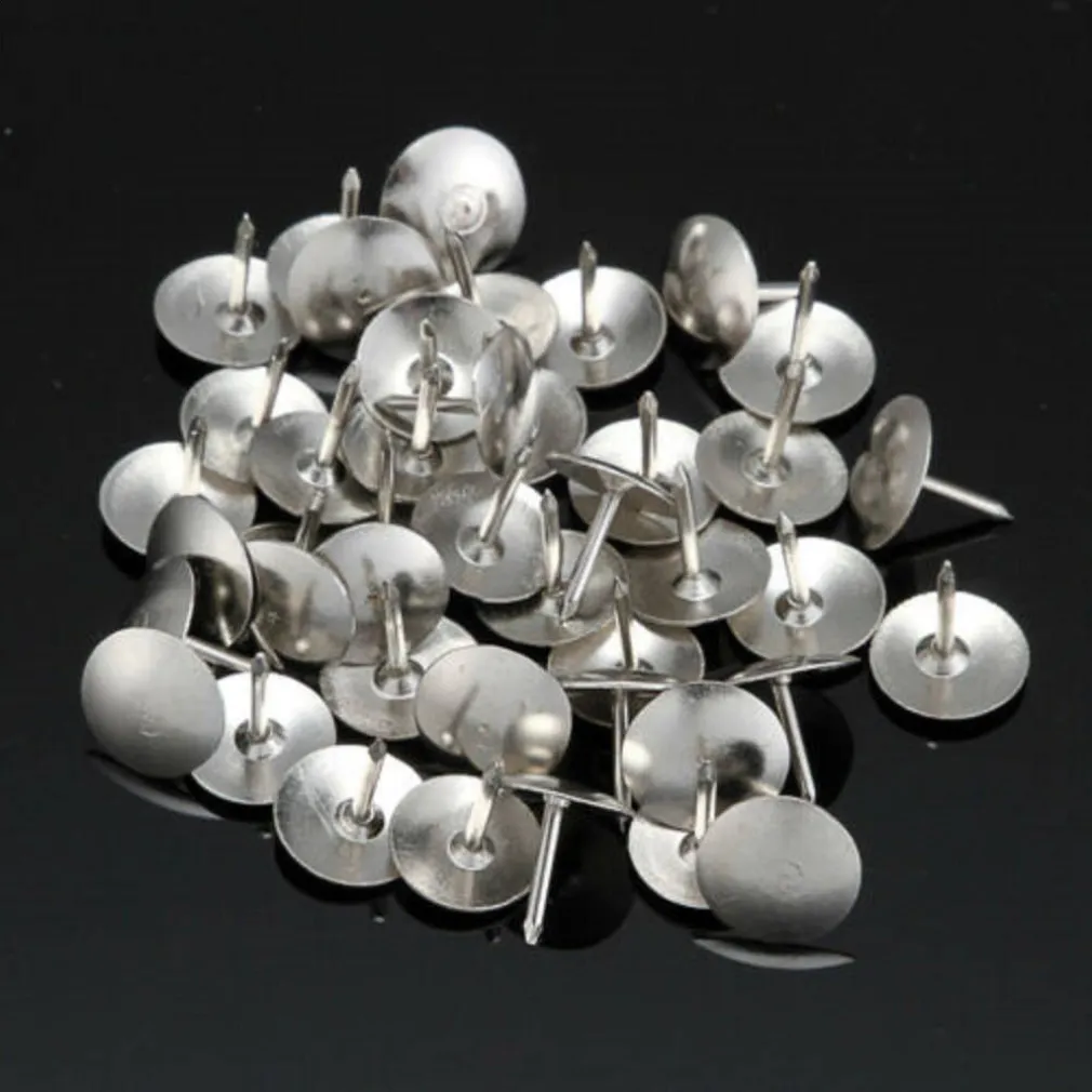 SET 120 PEZZI PUNESSE PUNTINE DA DISEGNO SCUOLA UFFICIO SILVER