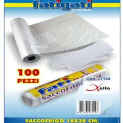 SET 100 PEZZI SACCO FRIGO E FREEZER 18X28CM SACCHETTI GELO IN ROTOLO