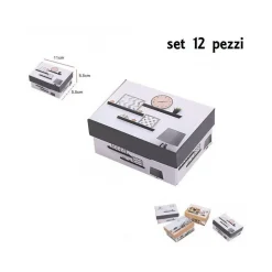 SET 12 PEZZI SCATOLA BOX CONFEZIONE REGALO RETTANGOLAR FANTASIA 11X5.5X5.5CM