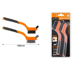 SET 2 PEZZI SPAZZOLE METALLICHE 180MM CON IMPUGNATURA MORBIDA PER PULIZIA 57234