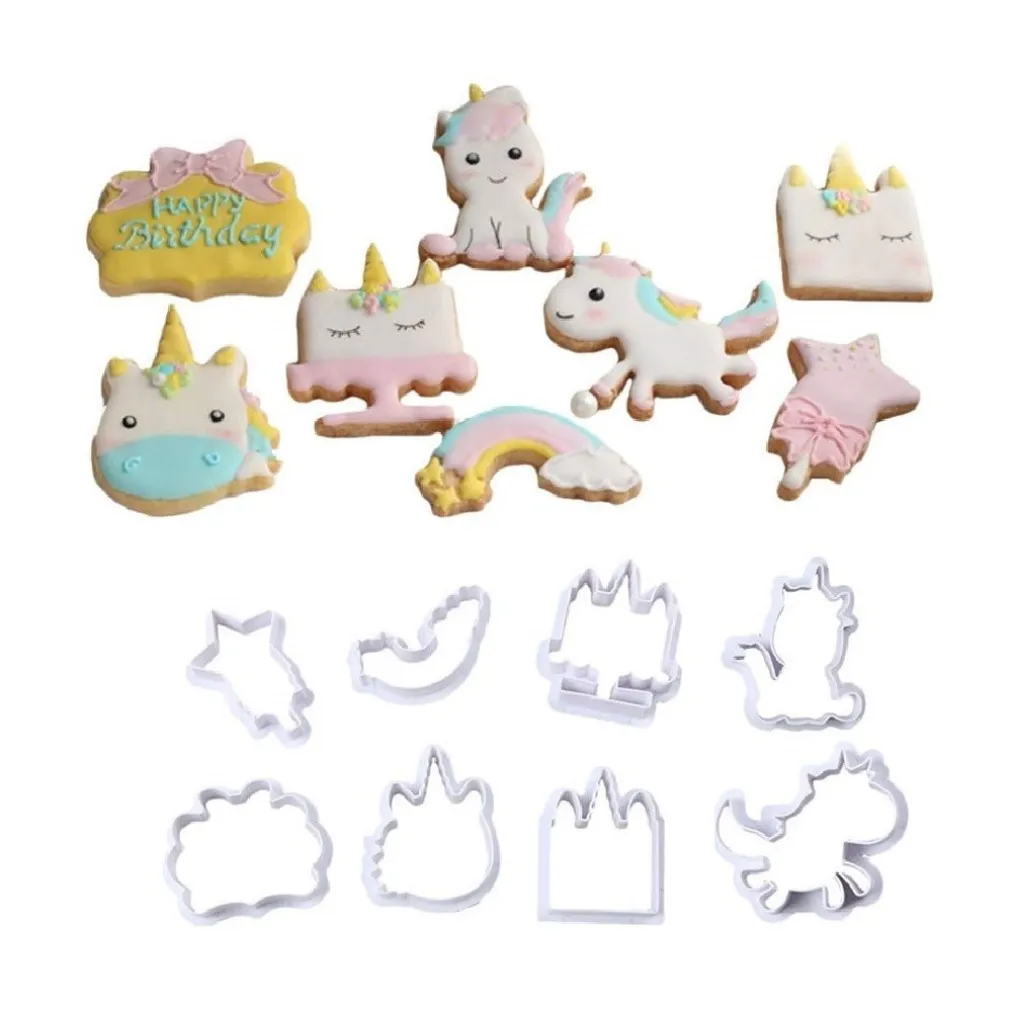SET 2 PEZZI STAMPI STAMPINI SUGARBELLE FORMINE UNICORNO NUVOLA TONDO CANE DOLCE