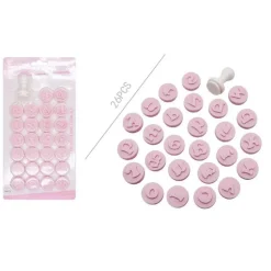 SET 26 PEZZI STAMPINI STAMPI A LETTERE MINUSCOLE PER DOLCI PASTA BISCOTTI 99027