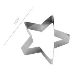 SET 2 PEZZI STAMPO FORME PER DOLCI TORTE BISCOTTI STAMPI FORMA STELLA 14CM 98941