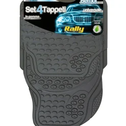 SET 4 PEZZI TAPPETI PER AUTO IN GOMMA NATURALE UNIVERSALE RITAGLIABILE