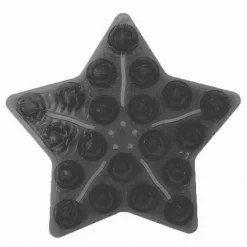 SET 4 PEZZI TAPPETINI ANTISCIVOLO NERO STELLA PER DOCCIA VASCA CON VENTOSA 69767