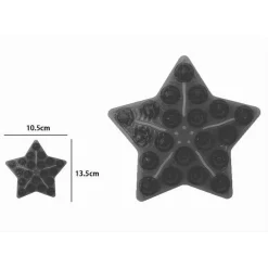 SET 4 PEZZI TAPPETINI ANTISCIVOLO NERO STELLA PER DOCCIA VASCA CON VENTOSA 69767