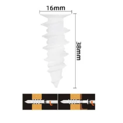 SET 8 PEZZI TASSELLI IN PLASTICA TASSELLO FISCHER FISSAGGIO VITI 16 X 38MM 57184