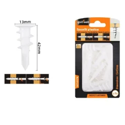 SET 15 PEZZI TASSELLI IN PLASTICA TASSELLO FISCHER FISSAGGIO VITI 13X42 MM 57179