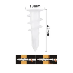 SET 15 PEZZI TASSELLI IN PLASTICA TASSELLO FISCHER FISSAGGIO VITI 13X42 MM 57179