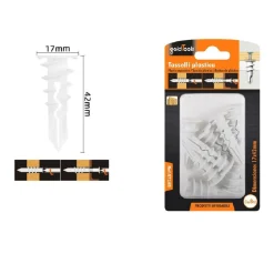 SET 8 PEZZI TASSELLI IN PLASTICA TASSELLO FISCHER FISSAGGIO VITI 17X42 MM 57185