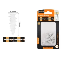 SET 12 PEZZI TASSELLI IN PLASTICA TASSELLO FISCHER FISSAGGIO VITI 12X26MM 57183