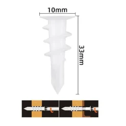 SET 20 PEZZI TASSELLI IN PLASTICA TASSELLO FISCHER FISSAGGIO VITI 10X33MM 57178