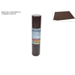 SET 20 PEZZI TOVAGLIETTE TOVAGLIE A STRAPPO RUNNER TNT RULLO 30 X 40 CM MARRONE