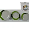 SET 18 PIATTI DI CERAMICA PIANI FONDI FRUTTA PIATTO DA PORTATA LINEA LUNA VERDE