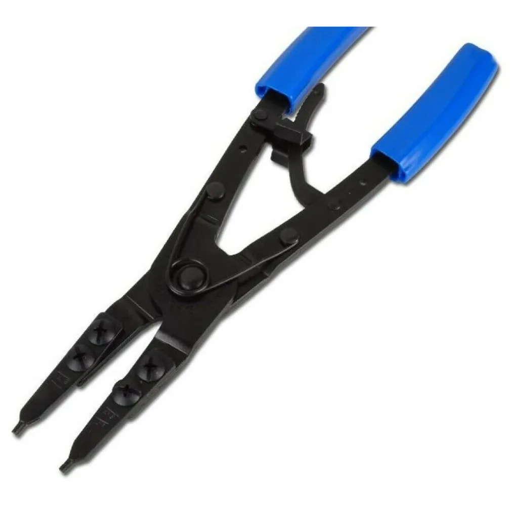 SET 2 PINZE CON PUNTE INTERCAMBIABILI PER ANELLI SEEGER INTERNI ESTERNI A.07210