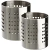 SET 2 PORTAPOSATE FORATO ACCIAIO SCOLAPOSATE DA CUCINA PORTAUTENSILI ORGANIZER