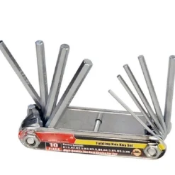 SET 10 PUNTE CHIAVI CHIAVINI BRUGOLA ESAGONALI RICHIUDIBILE PUNTE TORX TASCABILI