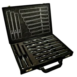 SET 10 PUNTE ELICOIDALE DA 14 A 23 MM FRESE FERRO LEGNO PER TRAPANO IN VALIGETTA