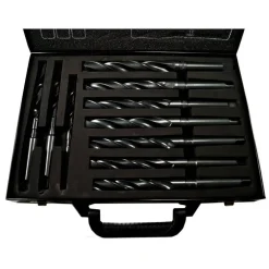 SET 10 PUNTE ELICOIDALE DA 14 A 23 MM FRESE FERRO LEGNO PER TRAPANO IN VALIGETTA