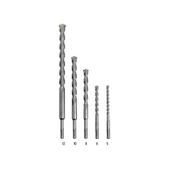 SET 5 PUNTE PER TRAPANO PER MARTELLO PNEUMATICO SCALPELLO ACCIAO 5-6-8-10-12 MM