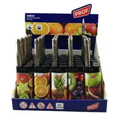 SET 25 PZ ACCENDIGAS ACCENDI GAS A FIAMMA CANNA CORTA MINI PROF FRUITS 40411641