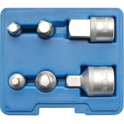 SET 6 PZ ADATTATORI RIDUTTORI AUMENTATORI PER CRICCHETTO CROMO VANADIUM