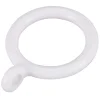 SET 8 PZ ANELLI GANCIO AD ANELLO PER TENDE IN PLASTICA DA 45 MM BIANCO TONDI BAGNO 87352