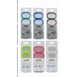 SET 12 PZ ANELLI GANCIO PER TENDA DA DOCCIA BOX BAGNO COLORATI IN PLASTICA 52763