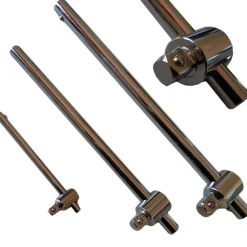 SET 3 PZ ASTA BARRA A T PER BUSSOLE TORX INNESTO 1/2" 3/8" 1/4" CROMO VANADIUM