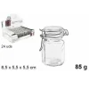 SET 24 PZ BARATTOLO OTTAGONALE VASETTO CON TAPPO PORTA SPEZIE VETRO 85G 100827