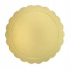SET 3 PZ BASE PER TORTA ROTONDA PIATTO SOTTOTORTA DORATO 22 CM CON BORDINO 31160
