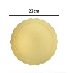 SET 3 PZ BASE PER TORTA ROTONDA PIATTO SOTTOTORTA DORATO 22 CM CON BORDINO 31160
