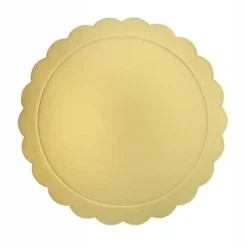 SET 2 PZ BASE PER TORTA ROTONDA PIATTO SOTTOTORTA DORATO 28CM CON BORDINO 31163