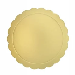 SET 2 PZ BASE PER TORTA ROTONDA PIATTO SOTTOTORTA DORATO 38 CM CON BORDINO 31168