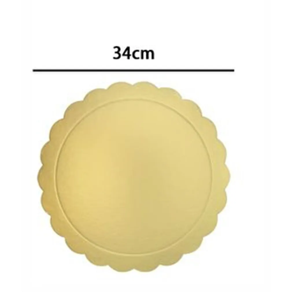 SET 2 PZ BASE PER TORTA ROTONDA PIATTO SOTTOTORTA DORATO 34 CM CON BORDINO 31166