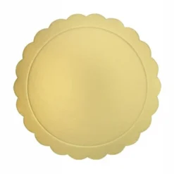 SET 4 PZ BASE PER TORTA ROTONDA PIATTO SOTTOTORTA DORATO 20 CM CON BORDINO 31159