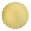 SET 2 PZ BASE PER TORTA ROTONDA PIATTO SOTTOTORTA DORATO 36 CM CON BORDINO 31167