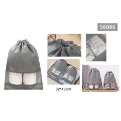 SET 2 PZ BORSA SACCHI SACCA PORTA SCARPE PORTASCARPE VIAGGIO SPORT 32X43CM 58086