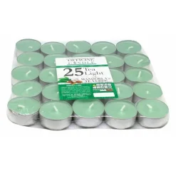 SET 25 PZ CANDELE VERDI PROFUMATE FRAGRANZA MANDORLA E TE VERDE TEALIGHT LUMINI