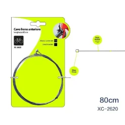 SET 2 PZ CAVI CAVO FRENO ANTERIORE ACCIAIO 80 CM ATTACCO UNIVERSALE BICI XC-2620