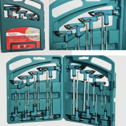 SET 16 PZ CHIAVI KIT CHIAVE A T ESAGONALI E TORX LUNGHE VALIGETTA PROFESSIONALI