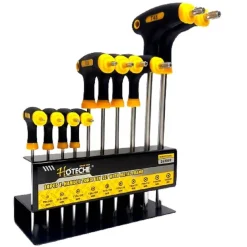 SET 10 PZ CHIAVI TORX CON IMPUGNATURA A T CACCIAVITI MANICO ANTISCIVOLO 262009