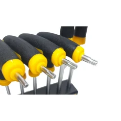 SET 10 PZ CHIAVI TORX CON IMPUGNATURA A T CACCIAVITI MANICO ANTISCIVOLO 262009