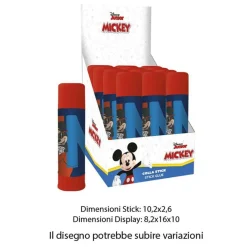 SET 12 PZ COLLA STICK DA 25GR GRAFICA TOPOLINO PER SCUOLA REGALI FESTE BAMBINI 964526